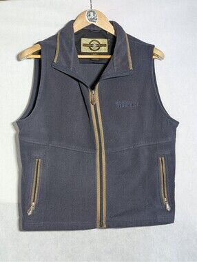 North End Microsoft Research Corporate Fleece Vest Men's Size XL Grey/Brown